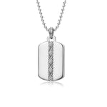 FANCIME "Self-Identity" Mens Dog Tag Sterling Silver Necklace Main