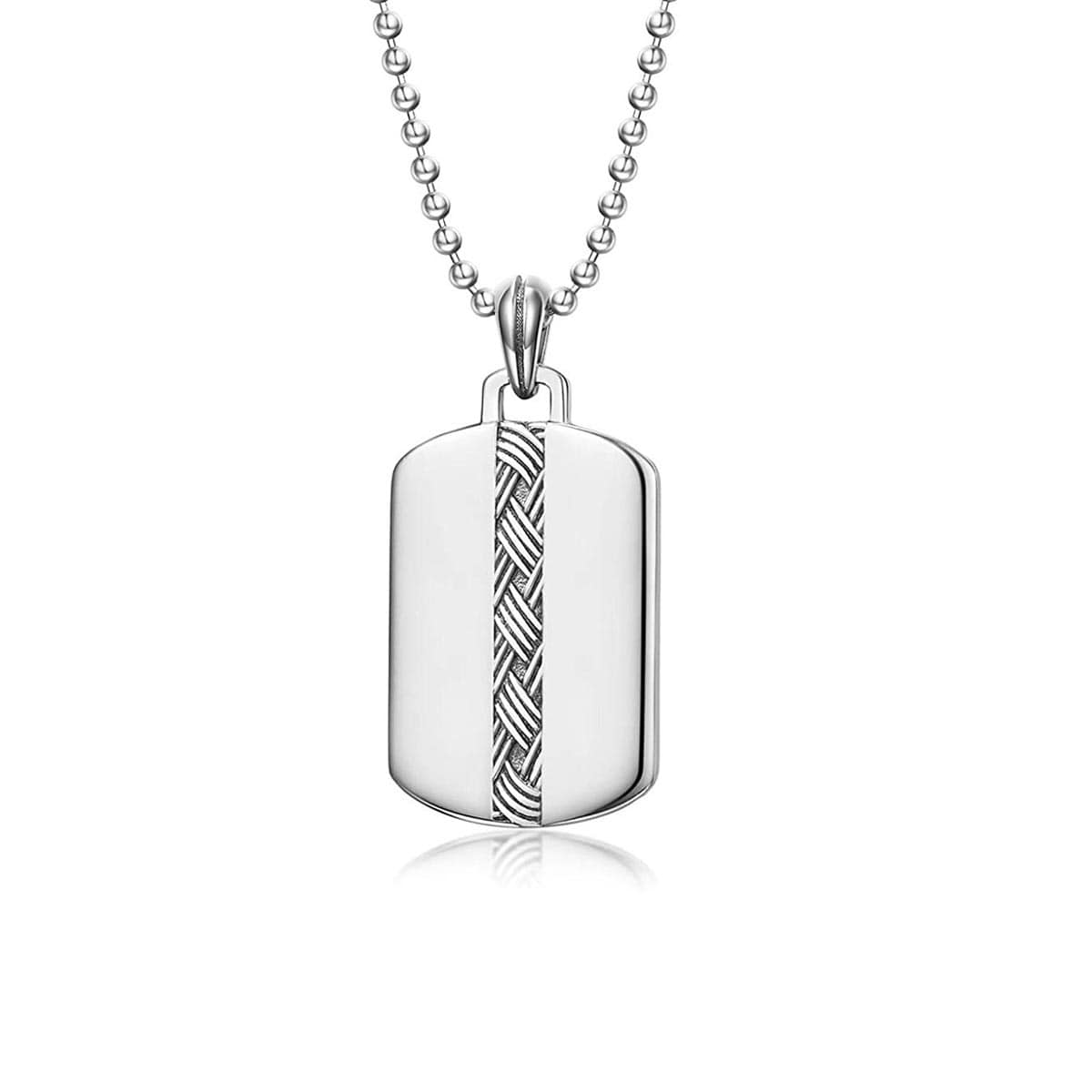 FANCIME "Self Identity" Dog Tag Sterling Necklace