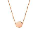 FANCIME Minimalist Coin 14K Rose Gold Necklace Main