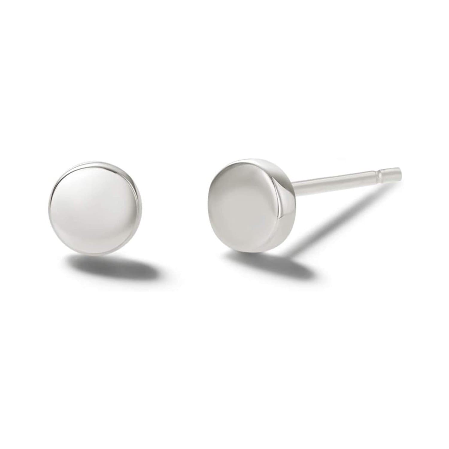 FANCIME Tiny Dot 14K Solid White Gold Studs Earrings Main