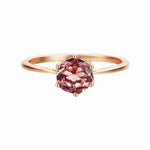 FANCIME Tourmaline Engagement 14k Rose Gold Ring Main