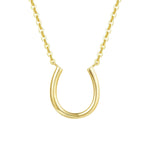 FANCIME Horseshoe Necklace14K Solid Yellow Gold Necklace Main