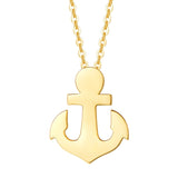 FANCIME Womens Anchor 14k Yellow Gold Necklace Main