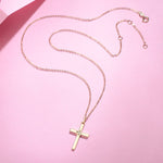 FANCIME Cross 14K Yellow Gold Necklace Full