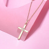 FANCIME Cross 14K Yellow Gold Necklace Detail