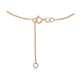 FANCIME “Infinite Attachment” Infinity Smile Bar 14K Gold Necklace  Link