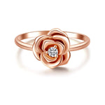 FANCIME "My Rose" Diamond Rose Flower 14K Rose Gold Ring Show