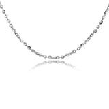 Women's 1.2mm Cable Chain Necklace in 18k White Gold - 18 inch