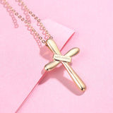 FANCIME Puffy Cross 9kt Yellow Gold Necklace Back