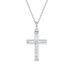 FANCIME Cross 18K Real Gold Necklace White Main