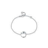 FANCIME "Lover's Drop" Promise Chain Sterling Silver Bracelet