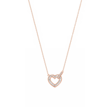 FANCIME Interlocking Open Heart Dainty 18K Gold Necklace Main