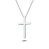 FANCIME Large Polishing Cross Sterling Silver Necklace Main