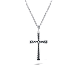 FANCIME Black Cross Sterling Silver Necklace Main