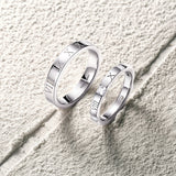 FANCIME "Time Together" Couples Promise Sterling Silver Rings Show