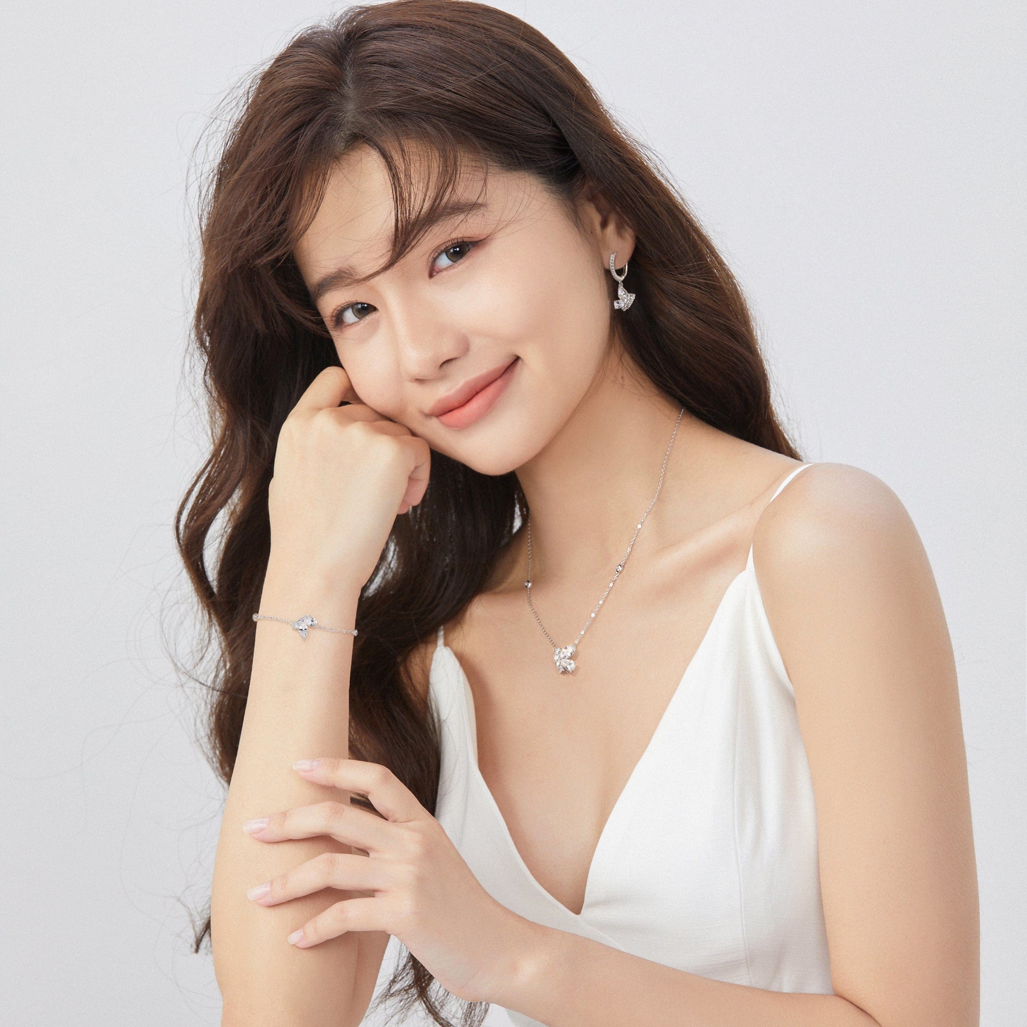 FANCIME "Crystal Joy" Flying Butterfly Sterling Silver Bracelet  Model