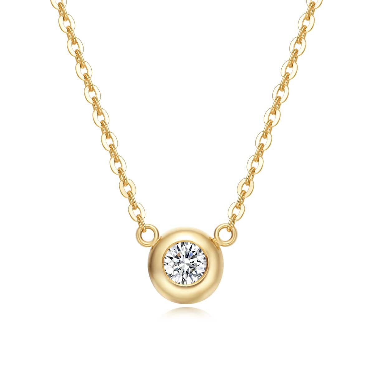FANCIME Mellow S Round 18K Solid Gold Necklace Main