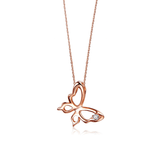 FANCIME "Adaline"  Butterfly Open 14K Solid Rose Gold Necklace Main