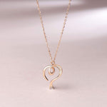 FANCIME Heart 14K Solid Rose Gold Necklace Detail
