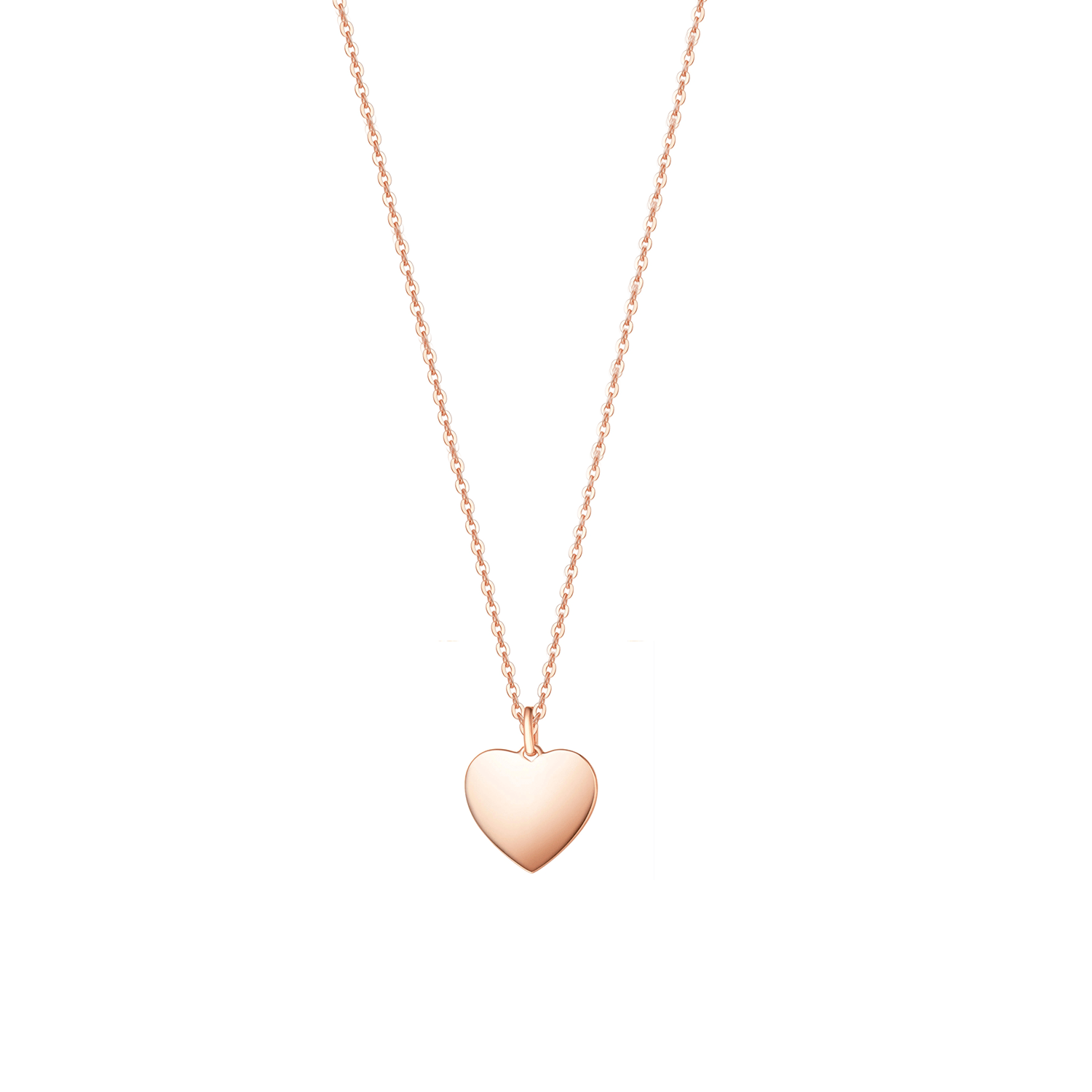 FANCIME Polished Heart 14K Rose Gold Necklace Main
