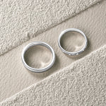 FANCIME "Time Flow" Wedding Bands Sterling Silver Rings Show