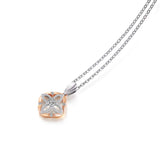 FANCIME Flower Luxury Diamond 18K White Gold Necklace Detail