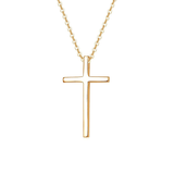 Fanci "Committed Faith" Cross 14K Yellow Gold Necklace Main
