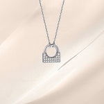 FANCIME "Yes My Love" Padlock Sterling Silver Necklace Detail