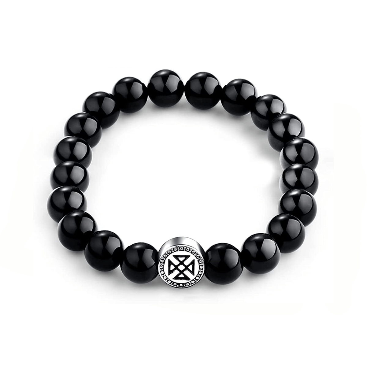 FANCIME ETERNITY Spiritual Beads Stretch Sterling Bracelet