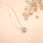 FANCIME Morganite Multi-Gemstone 14K Rose Gold Necklace Detail