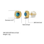 Yellow gold opal jewelry