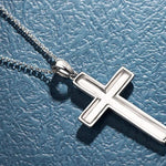 FANCIME Cross Sterling Silver Necklace Back