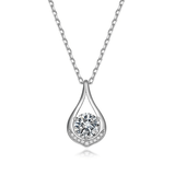 FANCIME Moissanite Dewdrop Waterdrop Sterling Silver Necklace Main