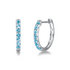 FANCIME Swiss Blue Topaz 14K White Gold Hoop Earrings Main