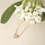 FANCIME Mellow S Round 18K Solid Gold Necklace Detail