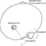 FANCIME Interlocking Heart Infinity 14K Solid Gold Bracelet
