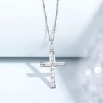 FANCIME Cross 18K Real Gold Necklace White Detail