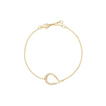 FANCIME "Sweet Dewdrop" Simple Thin 18K Solid Yellow Gold Bracelet Main