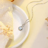 FANCIME "Birthstone" Moonstone June Gemstone Sterling Silver Necklace Full