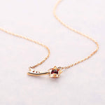 FANCIME "Wish Upon A Star" Tourmaline Star 18K Yellow Gold Necklace Back