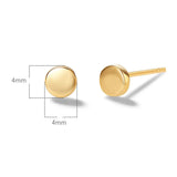 FANCIME Tiny Dot 14K Yellow Gold Stud Earrings Size