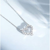 18K Gold Heart Necklace with Diamonds 0.67ct total weight