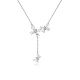 FANCIME "Dreamy Delight" Dangling Butterfly Sterling Silver Necklace