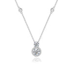 FANCIME "My Boo" Two Stones White CZ Sterling Silver Necklace Main