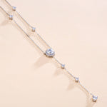 FANCIME "Star Bright" Halo Long Y Sterling Silver Necklace Detail2