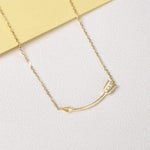 FANCIME "Gimme Love" Cupid 14k Solid Gold Necklace Detail