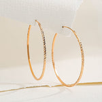 FANCIME Endless Circle 18K Gold Hoop Earrings Show