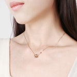 FANCIME "My Rose" 14k Solid Rose Gold Necklace Show