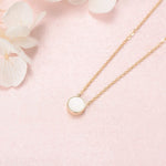 FANCIME Mother Of Pearl 14K Yellow Gold Necklace Detail