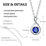 FANCIME "Birthstone" September Gemstone Sterling Silver Necklace Size